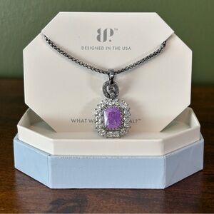 Iris Ice Crystal Pendant Necklace